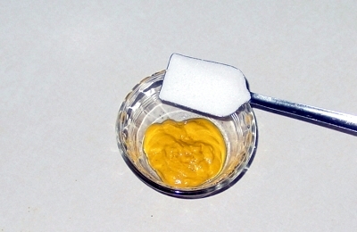 Prepared Mustard and Sugar before Mixing Prepared Mustard and Sugar before Mixing