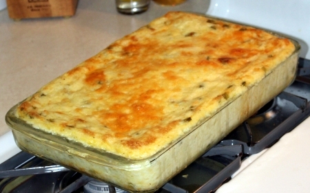 Jalapeño Cheddar Grits just out of the oven Jalapeño Cheddar Grits just out of the oven