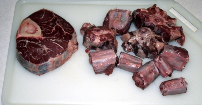 Beef shank on left and Oxtail on the right Beef shank on left and Oxtail on the right