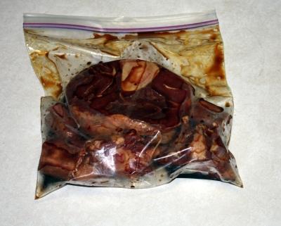 Oxtail and Beef Shank marinating in soy sauce Oxtail and Beef Shank marinating in soy sauce